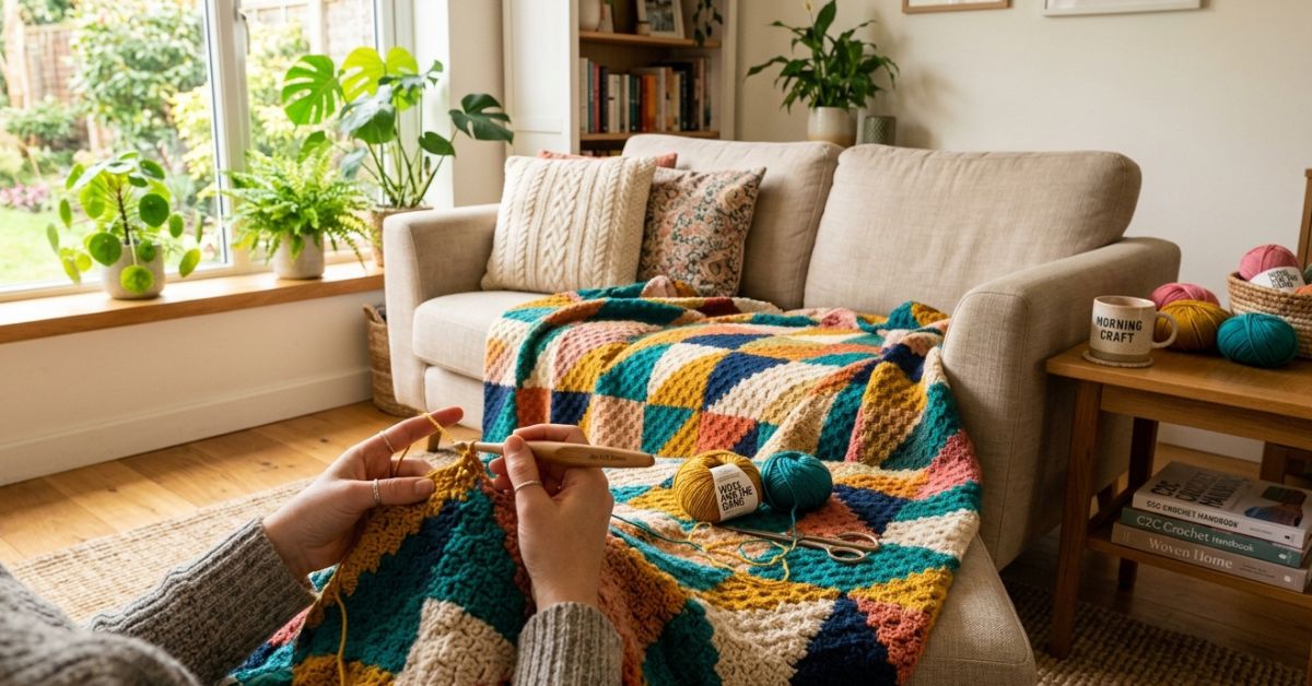 Corner to corner crochet tutorial learn the c2c stitch for beautiful graphic blankets