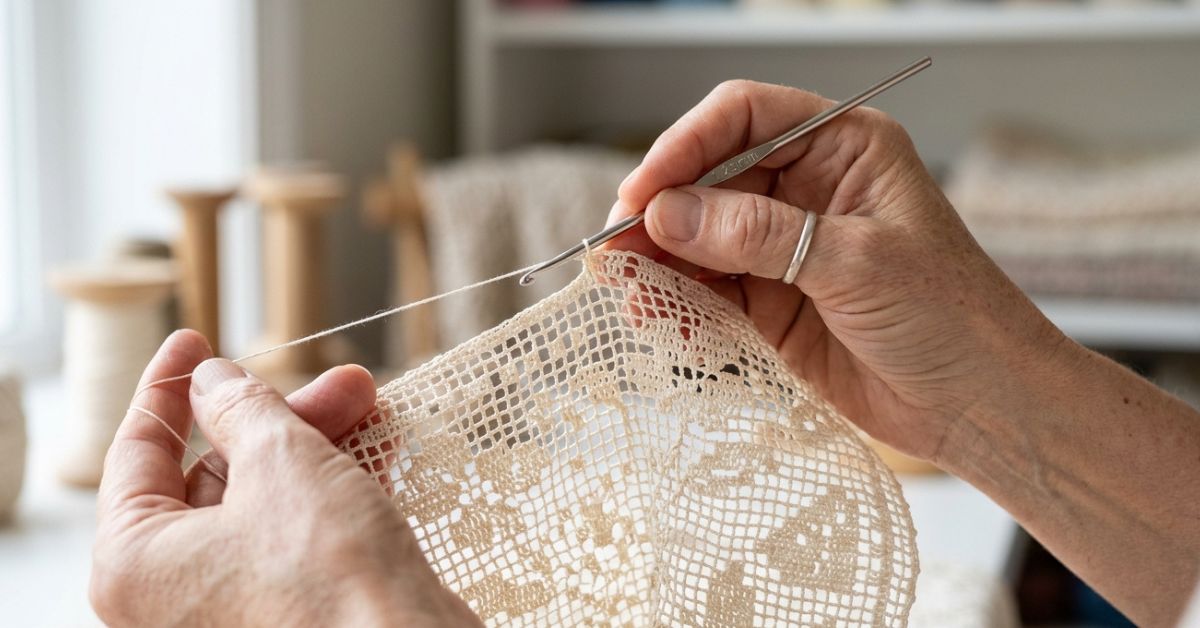 Crochet filet tutorial create stunning lace patterns using just grids and double crochets