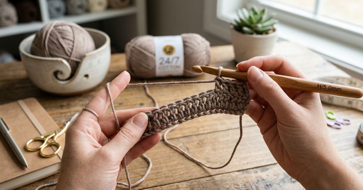 Foundation half double crochet tutorial step-by-step guide to this flexible stitch