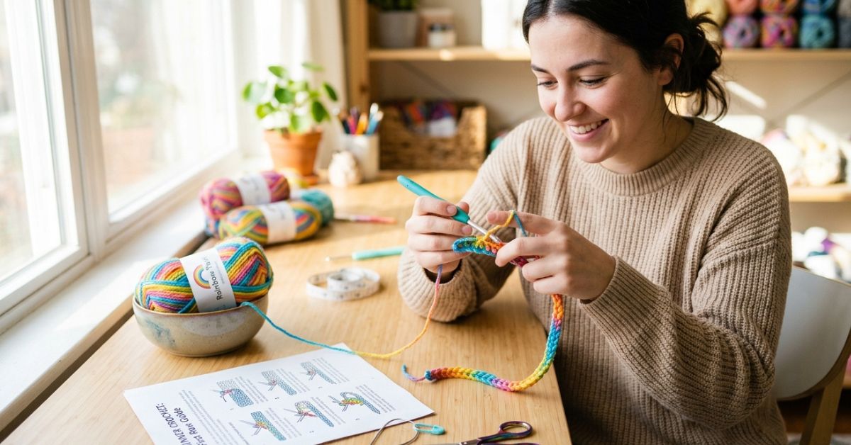 Single crochet how to the ultimate step by step guide for your very first row of yarn