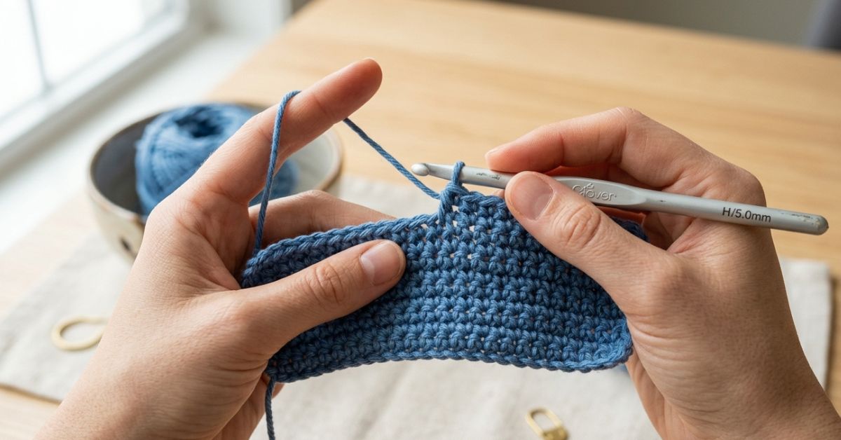 Single crochet steps: clear photos and instructions to master this essential basic move