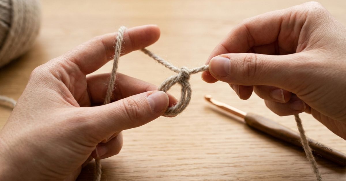 Slip knot tutorial crochet the very first step to start your journey without frustration
