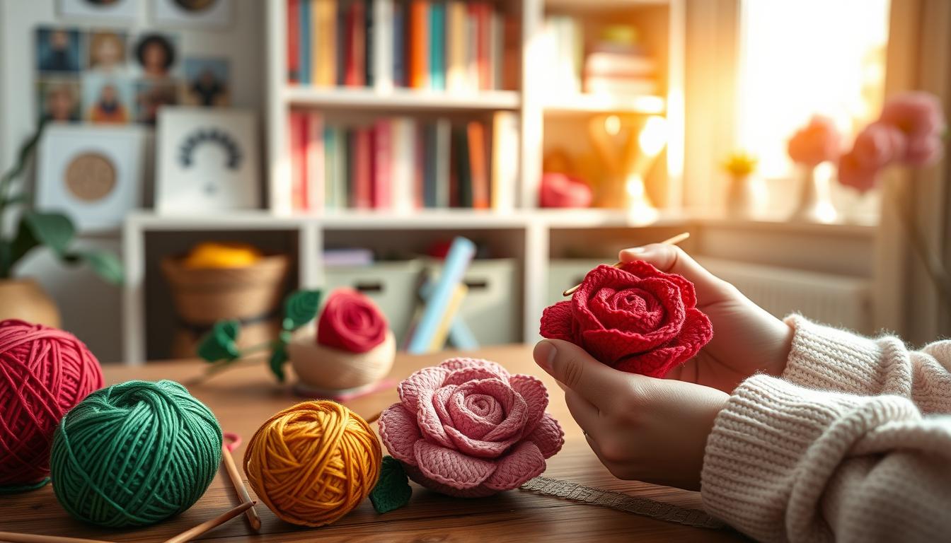crochet rose tutorial