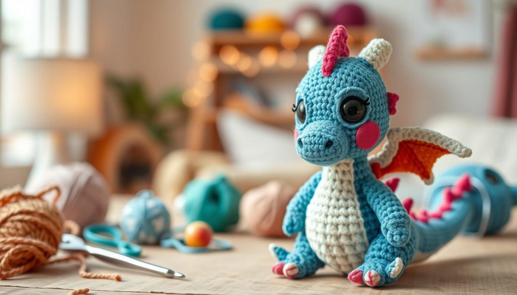 head and body crochet dragon