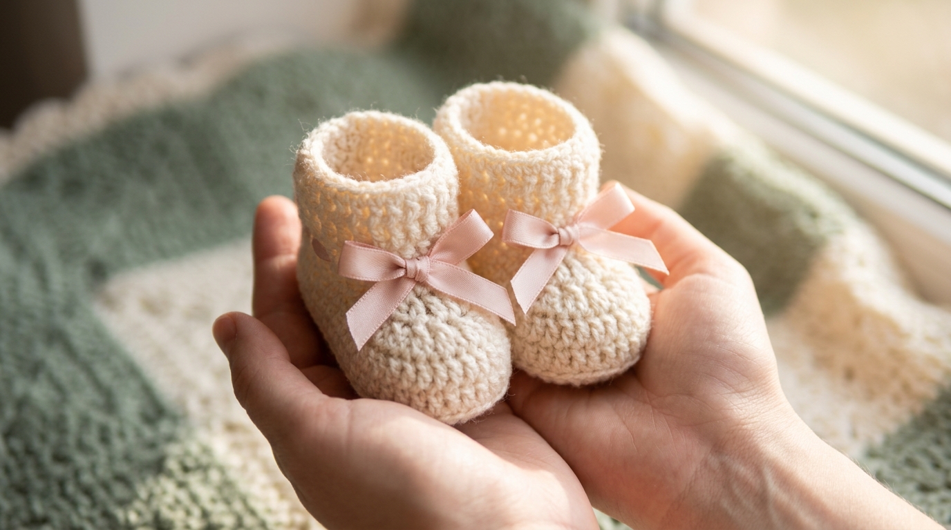 Crochet newborn booties tutorial: cozy and secure baby shower gifts anyone can stitch now