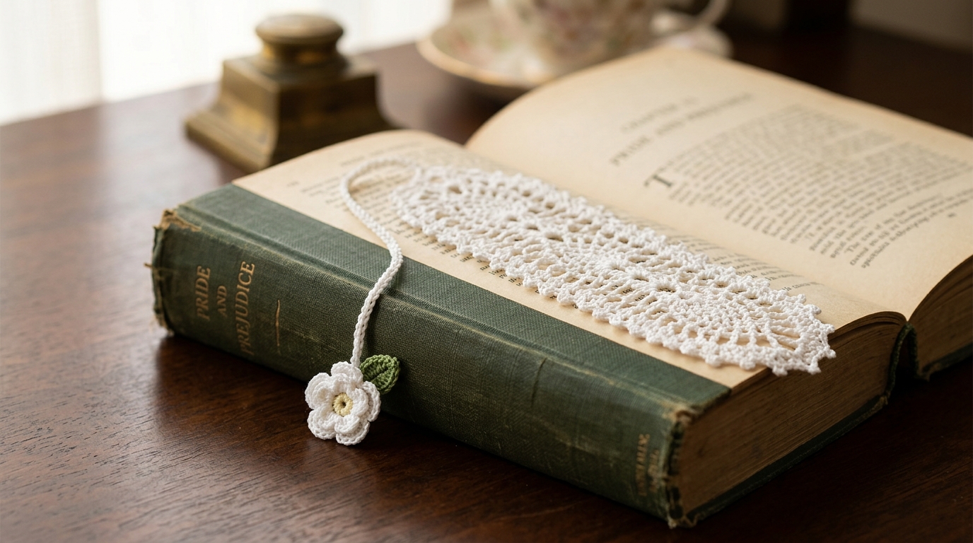 Crochet bookmark tutorial: simple flower and lace patterns to mark your favorite pages