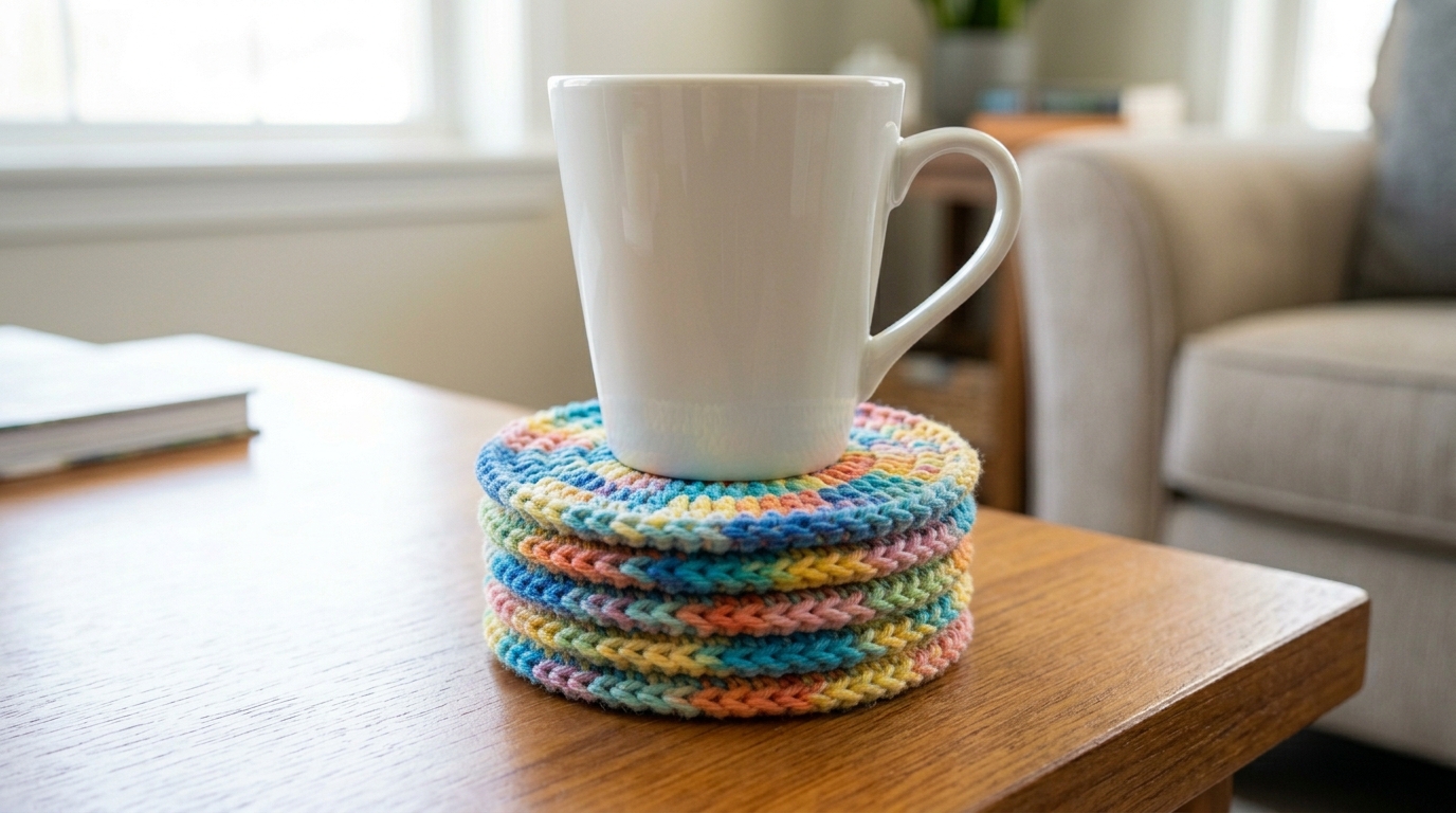 Coasters crochet tutorial: fast and colorful home decor projects perfect for leftover yarn