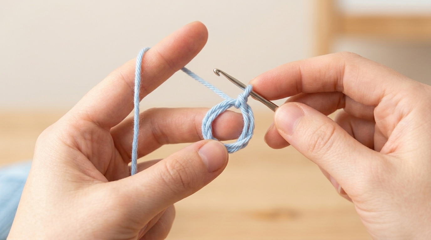 Crochet loop start: how to make a magic ring or slip knot for your beginner projects today