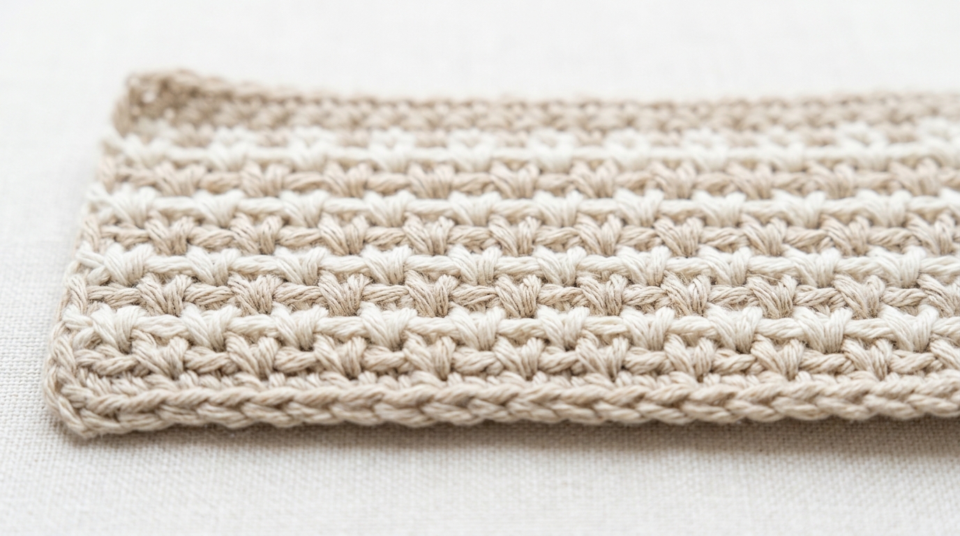 Moss stitch crochet tutorial: learn the linen stitch for beautiful texture step by step