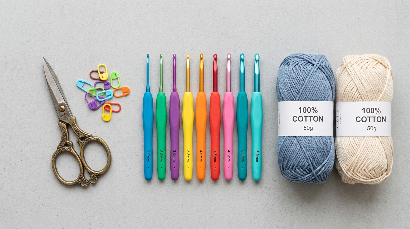 Beginner crochet supplies: the essential checklist of materials you need to buy first