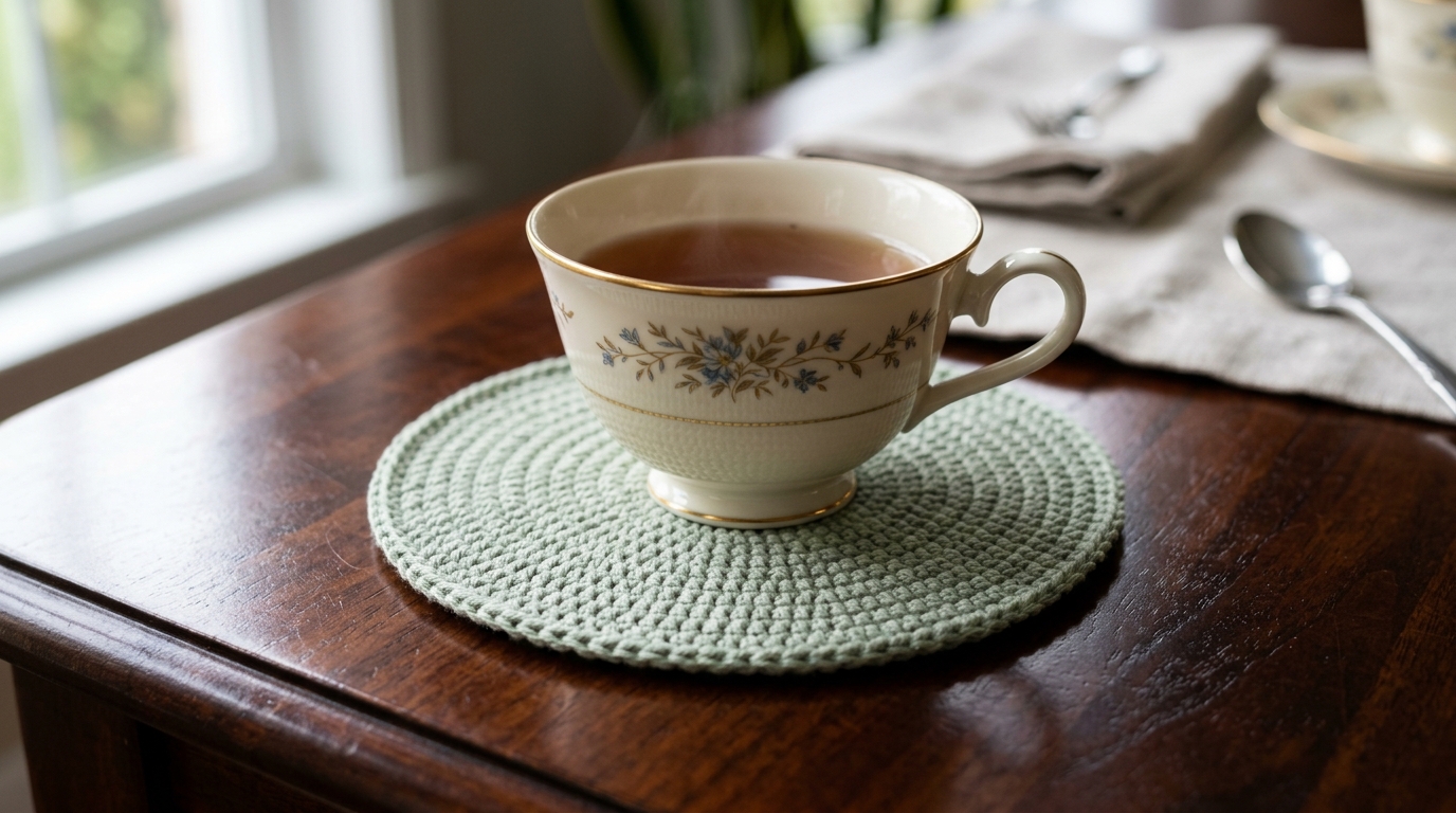 Crochet coaster tutorial: fast and fun patterns to protect your wooden tables elegantly