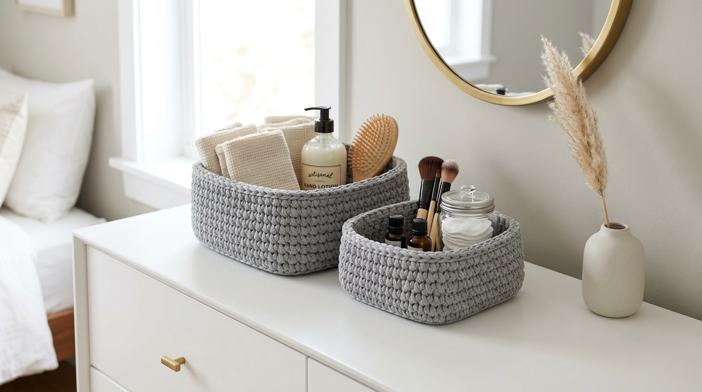 Crochet basket tutorial: sturdy stitch techniques to organize your home with modern style