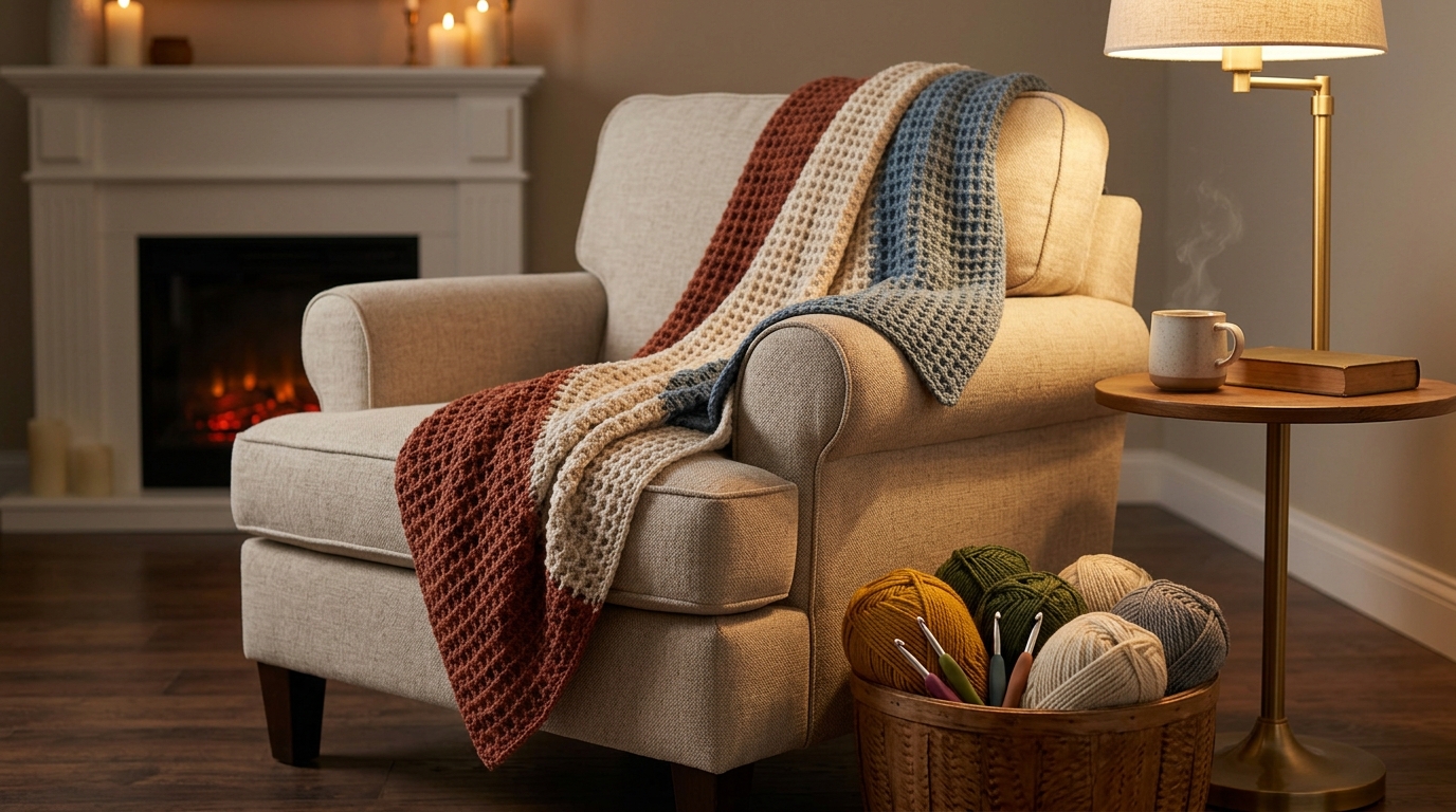 Crochet a blanket tutorial: complete step-by-step guide for beginners to make a cozy throw
