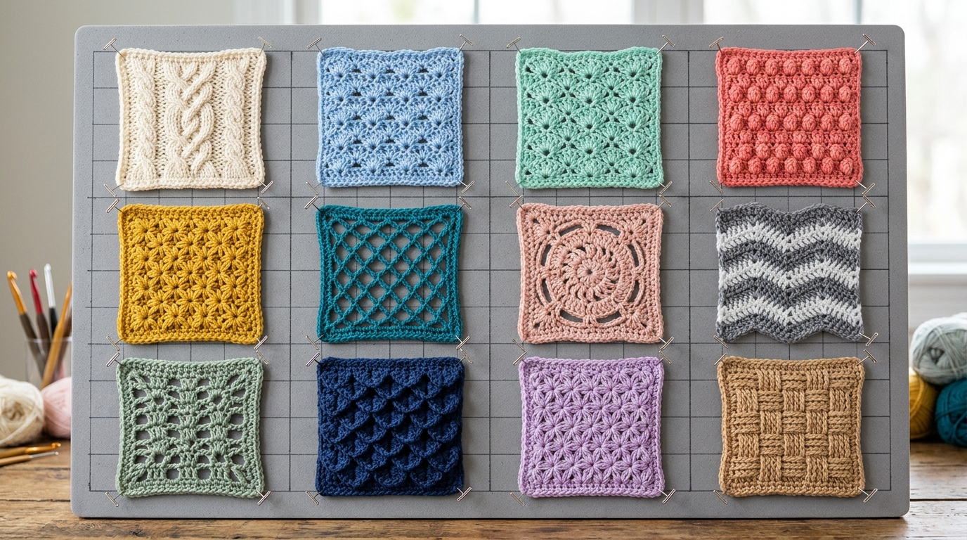 Crochet stitch patterns free: a complete visual library of textured and openwork designs