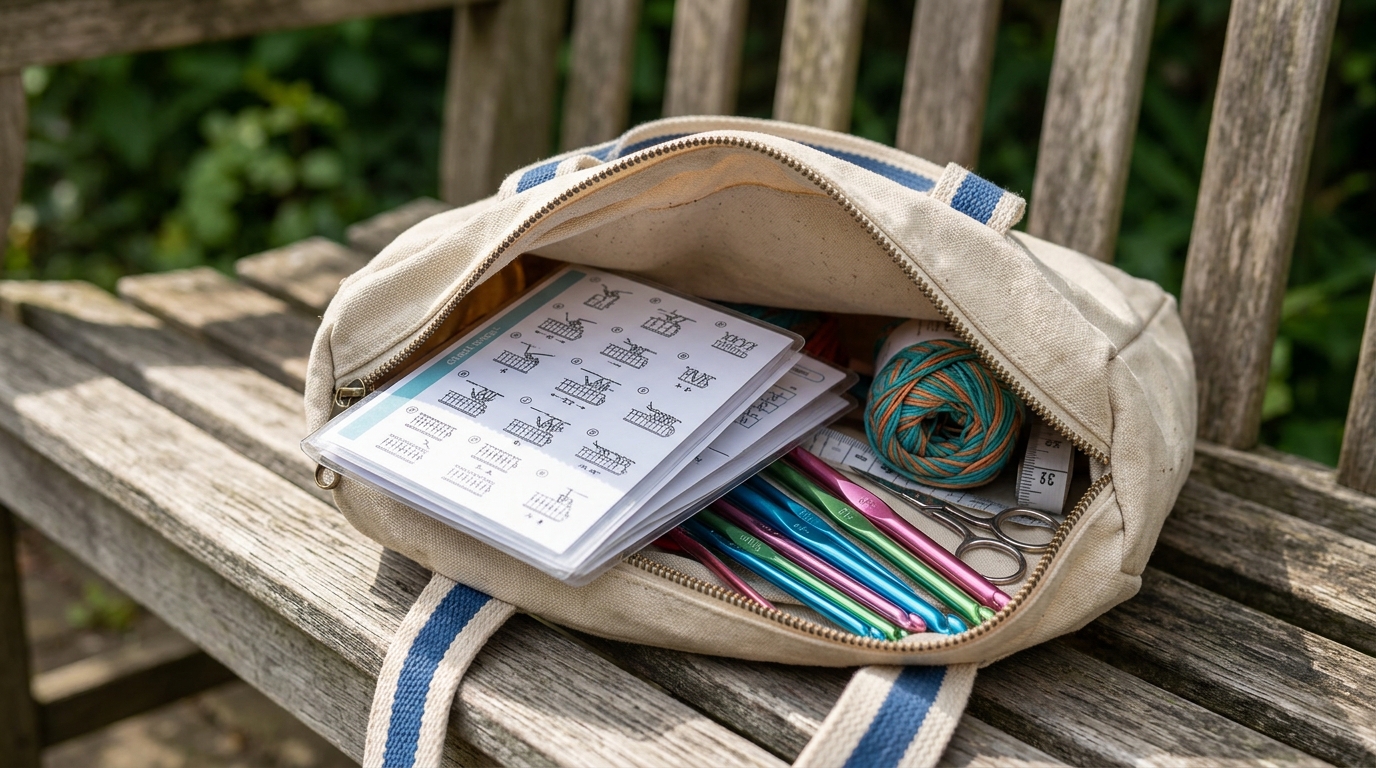 Printable basic crochet stitches: keep these handy cheat sheets in your project bag today