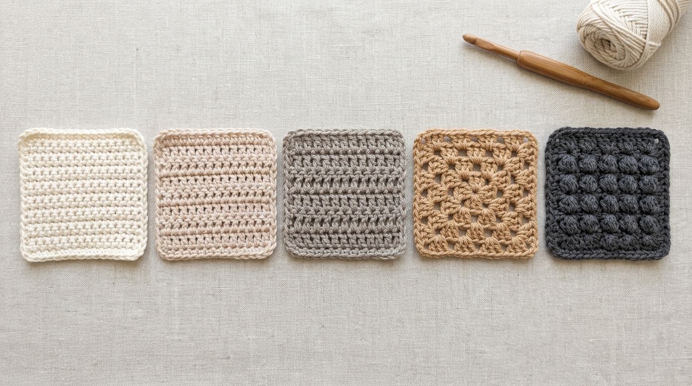 Step by step crochet stitches: clear instructions for the five most popular patterns now