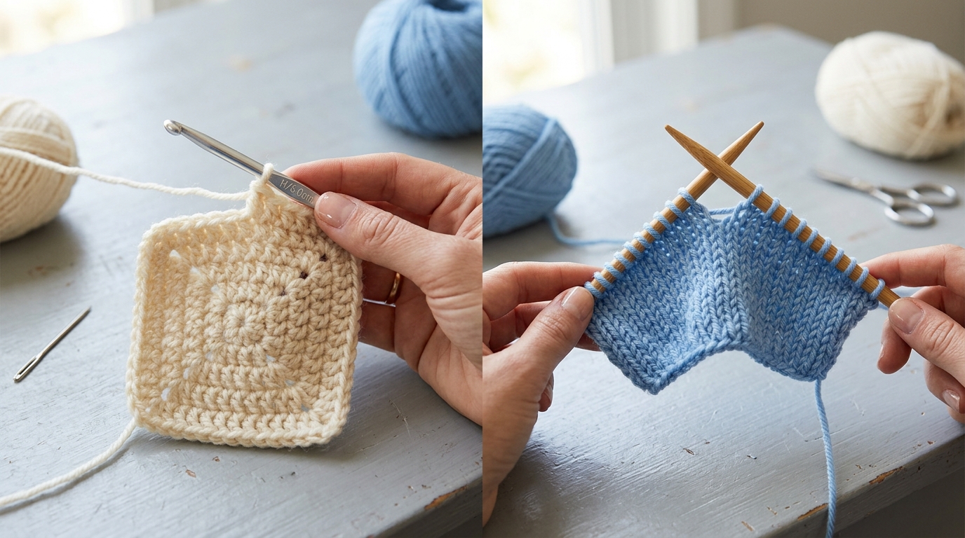 Whats a crochet stitch and how does it differ from traditional knitting techniques today
