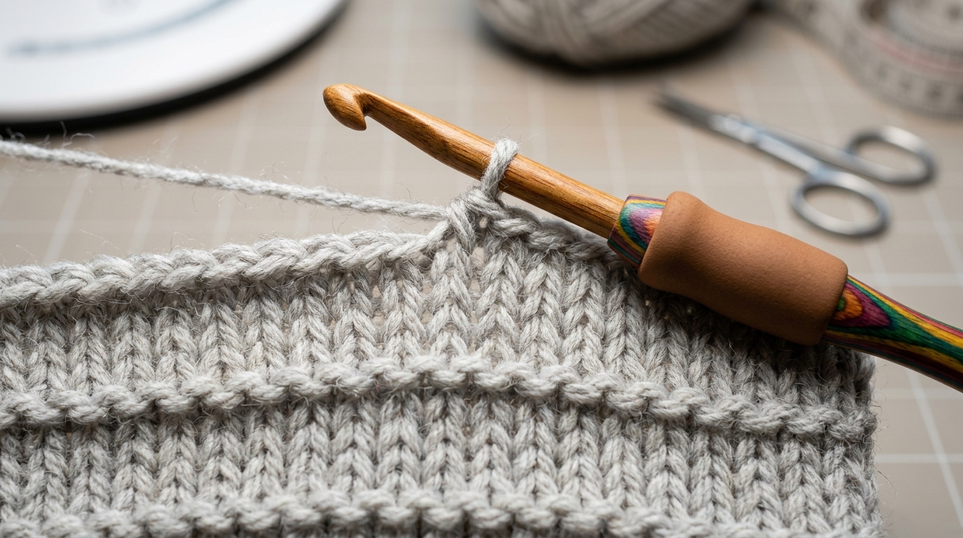 Needle crochet: how to combine traditional knitting looks with a standard crochet hook