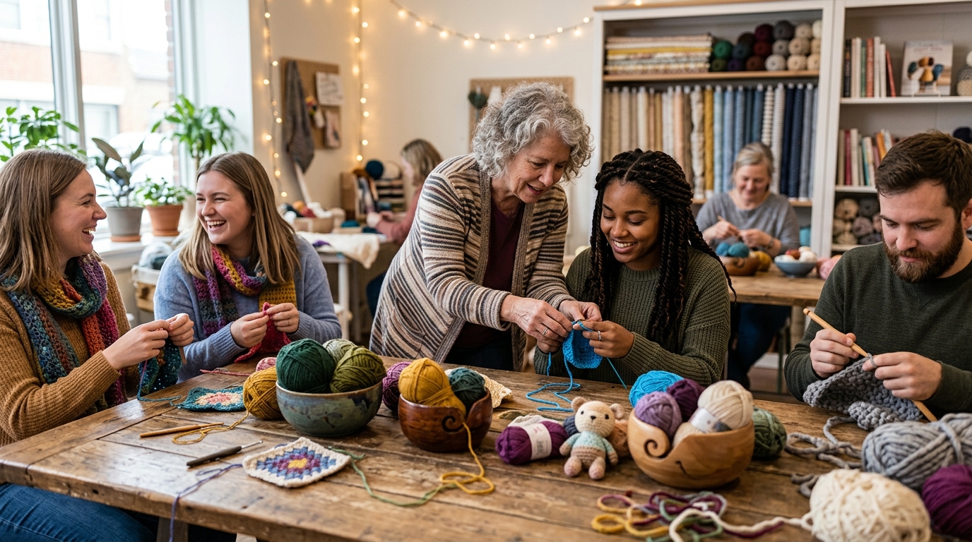 Crotchet class: join a friendly local community group to fix your tension problems today