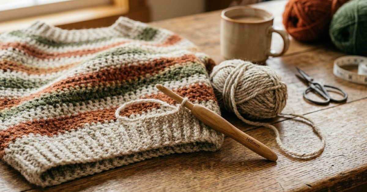 Half double crochet stitch tutorial the perfect medium stitch for cozy winter sweaters