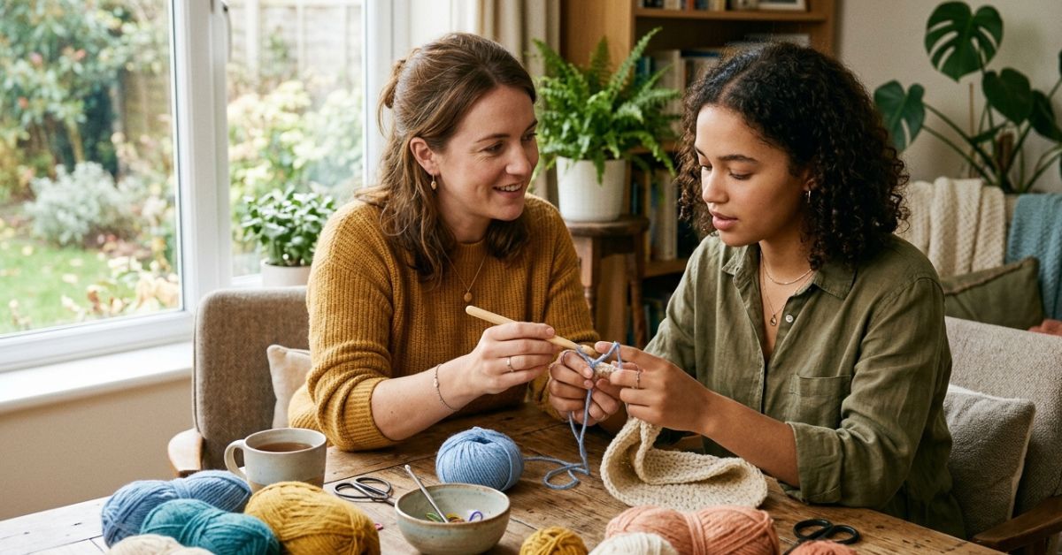 How to teach someone to crochet a patient guide to helping friends hold the hook right
